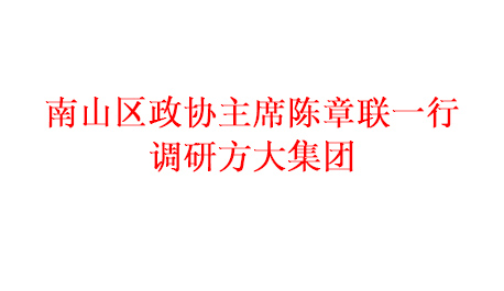 南山區政協主席陳章聯一行調研方大集團